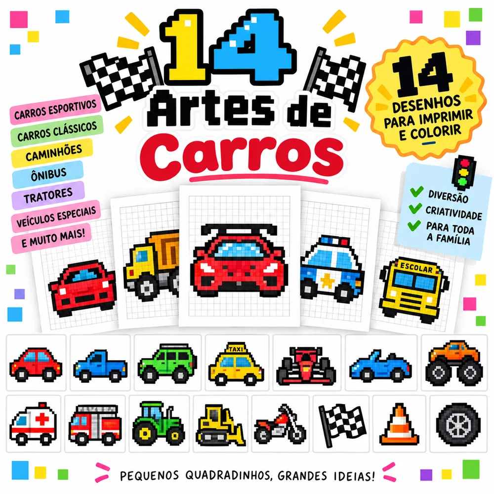 Pixel Arts de carros